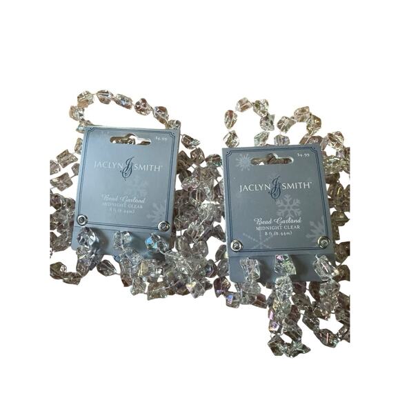 Jaclyn JS Smith Beaded Garland (2) VTG Midnight Clear Sparkle 8 FT Each NWT NEW - Picture 3 of 6